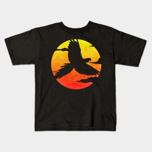 Parrot At Sunset Kids T-Shirt